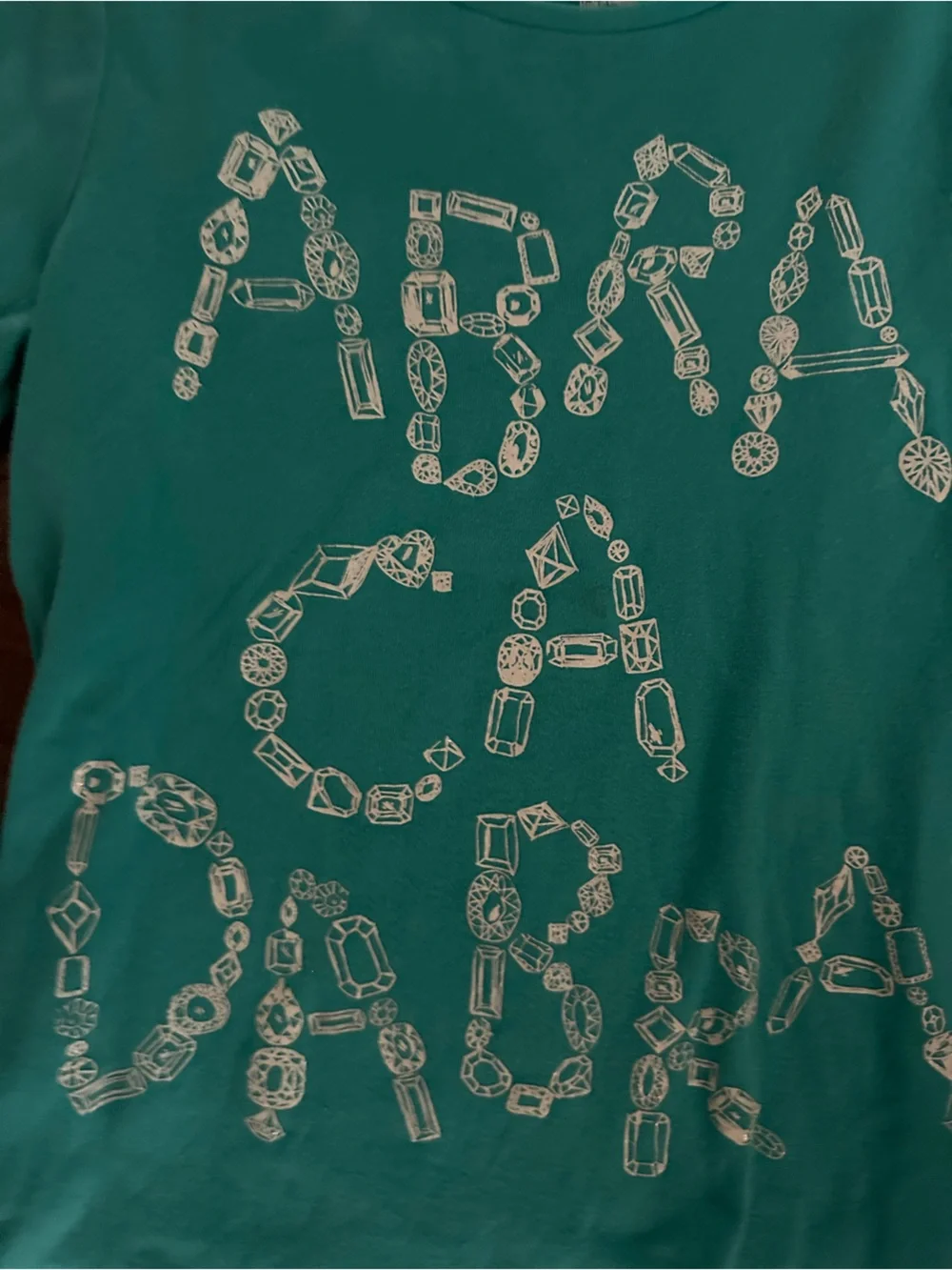 Gymboree Girls' Teal Long-Sleeve Top with 'Abra Cadabra' Graphic